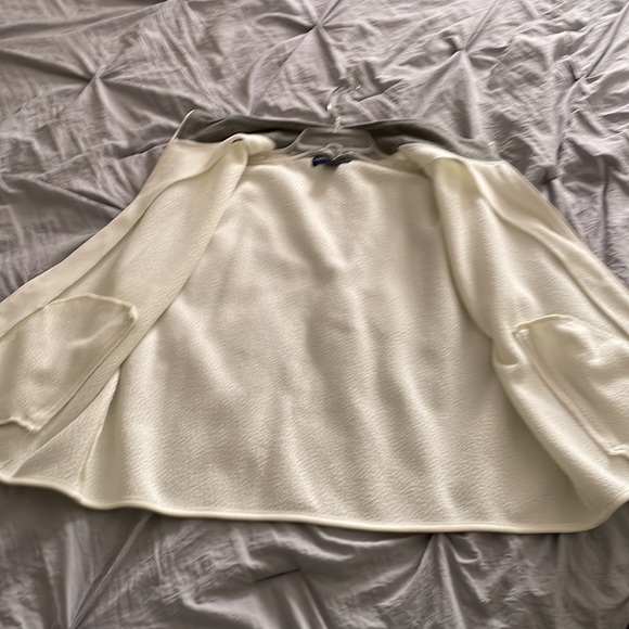 Charter Club XL Fleece Vest - White with Gray around inside collar - Picture 7 of 11